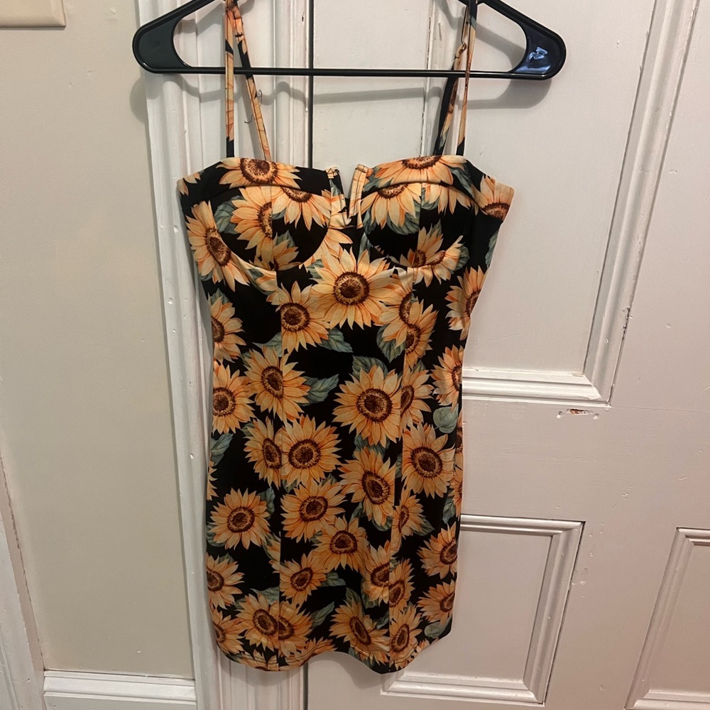 Sunflower Print Dress